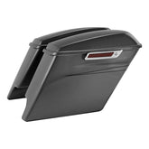 HR3 Charcoal Pearl 5" Stretched Extended Saddlebags For Harley Touring 2014-2022